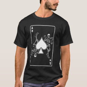 Skeleton Ace Of Spade Playing Card Costume Hallowe T-Shirt