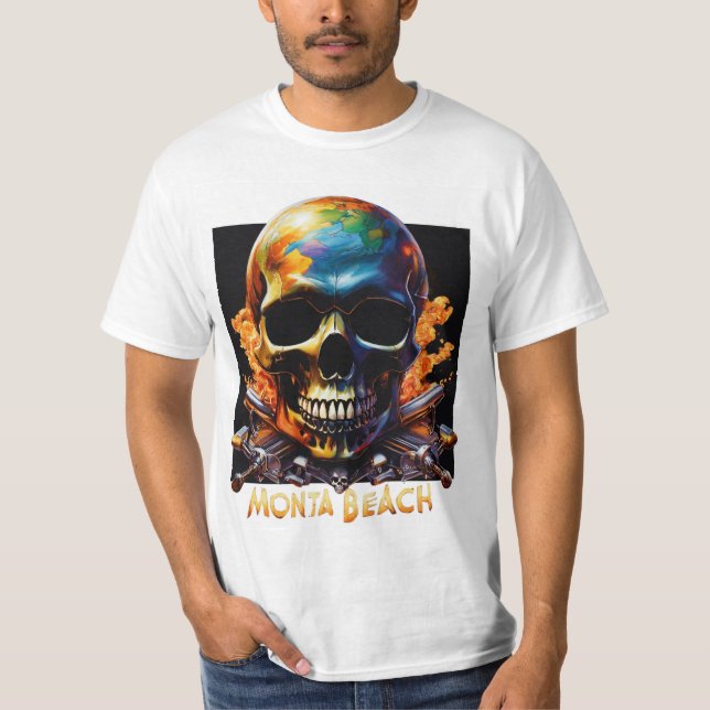 Skeleton Adventures at Monta Beach  T-Shirt (Front)