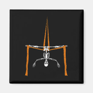 Skeleton Aerialist - Halloween Aerial Silks Circus Magnet