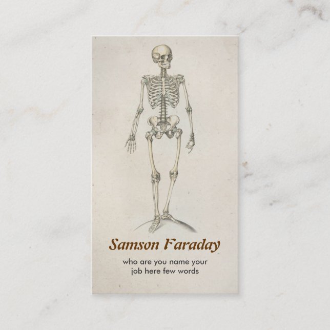 skeleton anatomy  business card (Front)