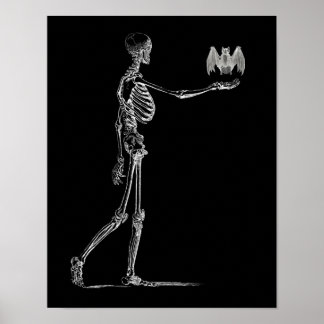 Skeleton and Bat Poster