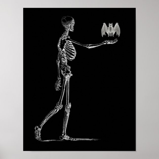 Skeleton and Bat Poster (Front)