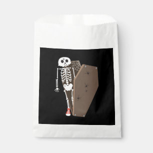 Skeleton and Coffin Halloween Design Favour Bags