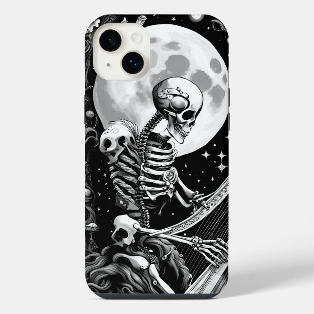 Skeleton and Harp III iPhone Case (Back)