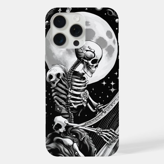 Skeleton and Harp III iPhone Case (Back)