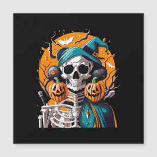 Skeleton and pumpkin