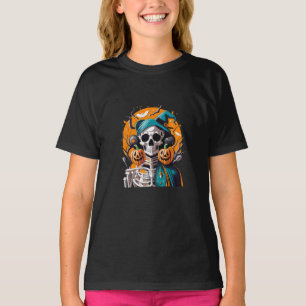 Skeleton and pumpkin T-Shirt