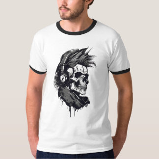 Skeleton and skull.skeleton and skull t-shirt
