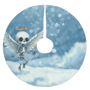 Skeleton Angel – The Sweet Side of the Afterlife. Brushed Polyester Tree Skirt