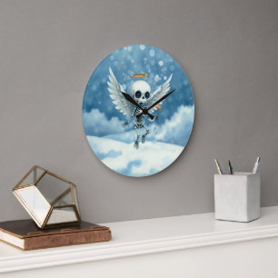 Skeleton Angel – The Sweet Side of the Afterlife.  Large Clock
