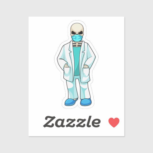Skeleton as Doctor with Face mask (Sheet)