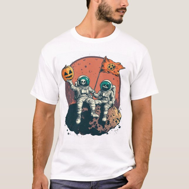 Skeleton Astronaut Crew T-Shirt (Front)