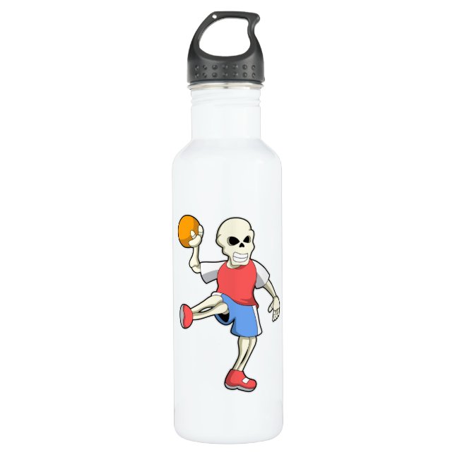 Skeleton at Handball player with Handball 710 Ml Water Bottle (Front)