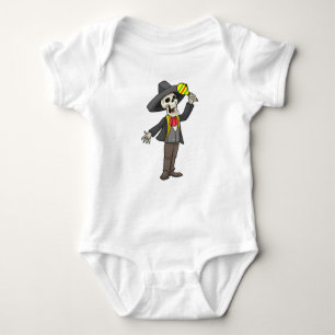 Skeleton at Music with Maracas Baby Bodysuit
