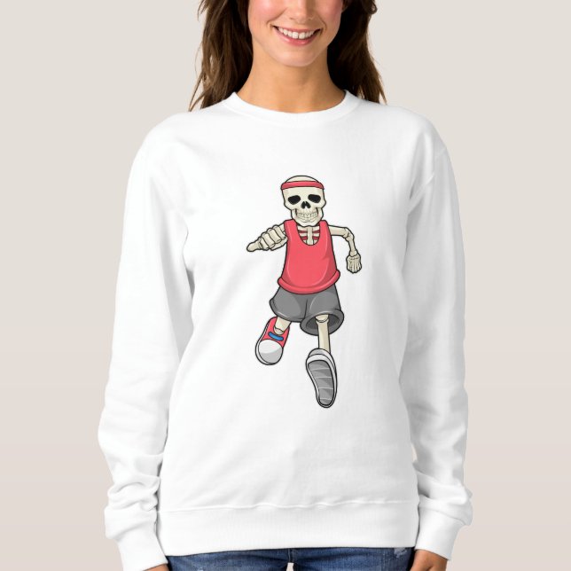 Skeleton at Running with Headband Sweatshirt (Front)
