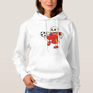 Skeleton at Soccer Sports Hoodie