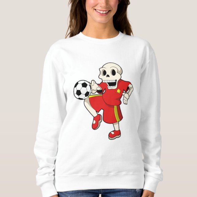 Skeleton at Soccer Sports Sweatshirt (Front)