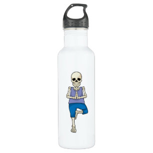Skeleton at Yoga Stretching 710 Ml Water Bottle