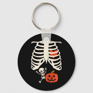 Skeleton Baby Halloween Pregnancy Couples Costume  Key Ring