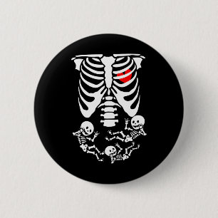 Skeleton Baby Halloween Pregnancy Couples Costumes 6 Cm Round Badge