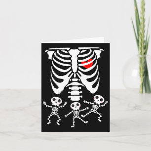 Skeleton Baby Halloween Pregnancy Couples Costumes Card
