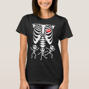 Skeleton Baby Halloween Pregnancy Couples Costumes T-Shirt