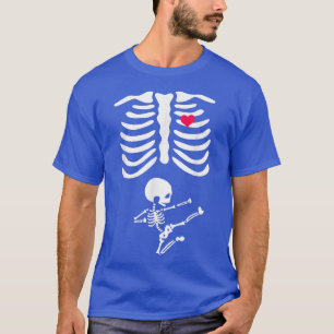 Skeleton Baby Pregnant Xray Rib Cage for Fall Hall T-Shirt