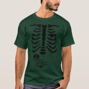 Skeleton Baby Pregnant Xray Rib Cage Halloween Cos T-Shirt