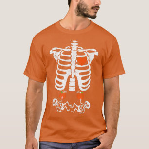 Skeleton Baby Pregnant Xray Rib Cage Halloween Tha T-Shirt