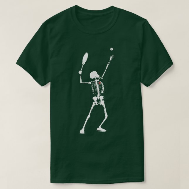 Skeleton Badminton  T-Shirt (Design Front)