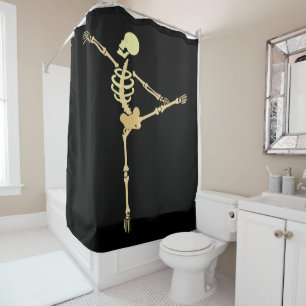 Skeleton Ballerina Shower Curtain