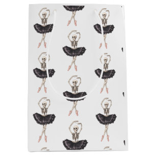 Skeleton Ballerina – Spooky Grace Meets Gothic Medium Gift Bag