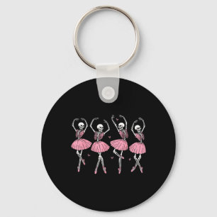 Skeleton Ballerinas Ballet Dance Cute Girl Hallowe Key Ring