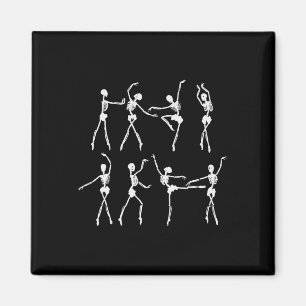 Skeleton Ballerinas Ballet Dance Cute Halloween Co Magnet