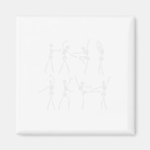 Skeleton Ballerinas Ballet Dance Cute Halloween Co Magnet