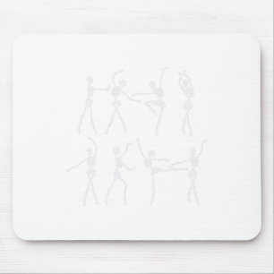 Skeleton Ballerinas Ballet Dance Cute Halloween Co Mouse Pad