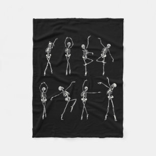 Skeleton Ballerinas Halloween Costume Ballet Girl  Fleece Blanket