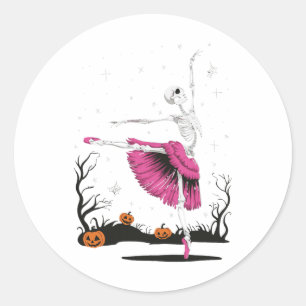 Skeleton Ballet 1  Classic Round Sticker