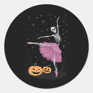 Skeleton Ballet 4 Classic Round Sticker