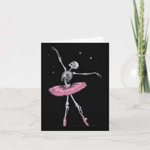 Skeleton Ballet Halloween Costume Funny Skull Card