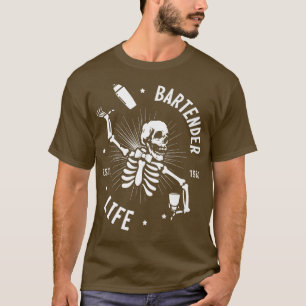 Skeleton Bartender Life T-Shirt