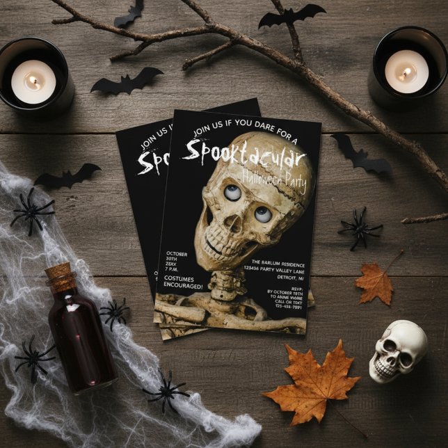 Skeleton Bash Halloween Party Invitation (Skeleton Bash Halloween Party Invitation)