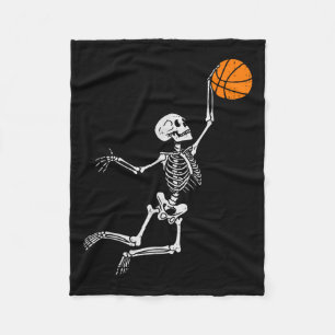 Skeleton Basketball Halloween Costume Mens Boys Te Fleece Blanket