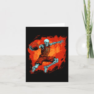 Skeleton Basketball Player Halloween Spooky  Card