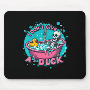 Skeleton Bath Humour Rubber Duck Funny Halloween Mouse Pad