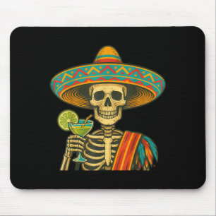 Skeleton beer cinco de mayo fiesta  mouse pad