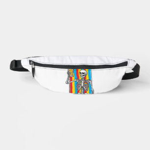 Skeleton Beer Rainbow Vintage Engraving Shirt_1 Bum Bags