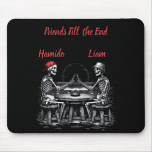 Skeleton Best Friends Cheers Mouse Pad