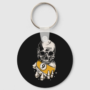 Skeleton Billiards Ll Snooker Pool Billiards Playe Key Ring