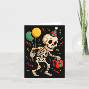 Skeleton Birthday Funny Happy Halloween Bday for Card